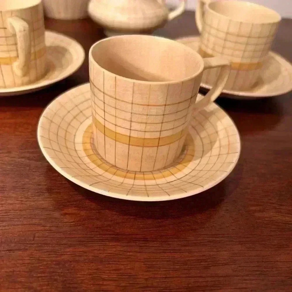 Rare Gray’s Susie Cooper Pottery  Art Deco ‘Sun Buff’ Tea Set 1910-1930’s - Picture 10 of 12